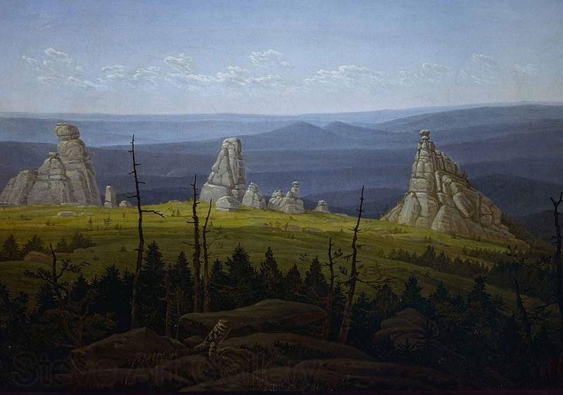 Carl Gustav Carus The Three Stones in the Giant Mountains Norge oil painting art